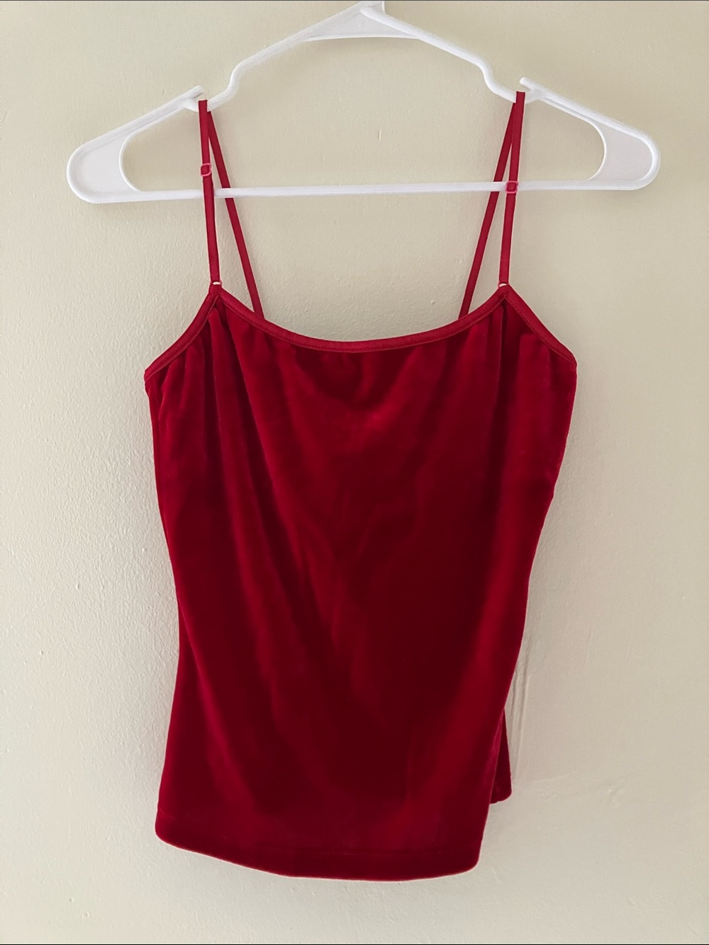 Vintage Ambiance Red Velvet Spaghetti Strap Camisole